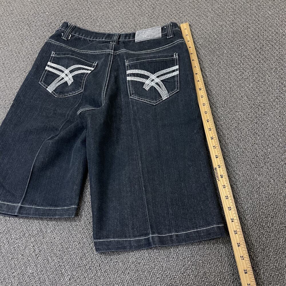 Raw Blue Shorts Mens Size 32 Denim Y2K Hiphop Baggy - Picture 10 of 13